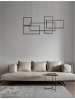 Suspensie Nova Luce Cornice, finisaj negru mat, 80 W, cod 9142765 - imagine 8
