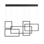 Suspensie Nova Luce Cornice, finisaj negru mat, 80 W, cod 9142765