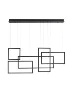 Suspensie Nova Luce Cornice, finisaj negru mat, 80 W, cod 9142765