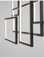Suspensie Nova Luce Cornice, finisaj negru mat, 80 W, cod 9142765 - imagine 5