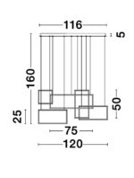 Suspensie Nova Luce Cornice, finisaj negru mat, 80 W, cod 9142765 - imagine 9