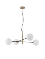 Lustra Nova Luce Vitra, culoare auriu satinat/negru mat, led G9 4x5W, cod 9143304