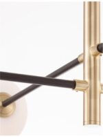 Lustra Nova Luce Vitra, culoare auriu satinat/negru mat, led G9 4x5W, cod 9143304 - imagine 4