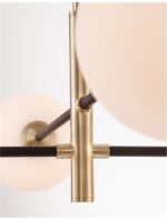 Lustra Nova Luce Vitra, culoare auriu satinat/negru mat, led G9 4x5W, cod 9143304 - imagine 2