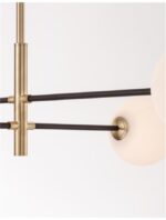 Lustra Nova Luce Vitra, culoare auriu satinat/negru mat, led G9 4x5W, cod 9143304 - imagine 6