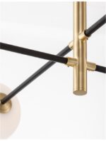 Lustra Nova Luce Vitra, culoare auriu satinat/negru mat, led G9 6x5W, cod 9143306 - imagine 3