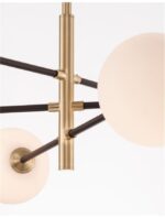 Lustra Nova Luce Vitra, culoare auriu satinat/negru mat, led G9 6x5W, cod 9143306 - imagine 2