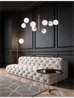 Lustra Nova Luce Vitra, culoare auriu satinat/negru mat, led G9 8x5W, cod 9143308 - imagine 4