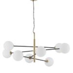 Lustra Nova Luce Vitra, culoare auriu satinat/negru mat, led G9 8x5W, cod 9143308