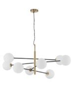 Lustra Nova Luce Vitra, culoare auriu satinat/negru mat, led G9 8x5W, cod 9143308