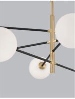 Lustra Nova Luce Vitra, culoare auriu satinat/negru mat, led G9 8x5W, cod 9143308 - imagine 2