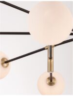 Lustra Nova Luce Vitra, culoare auriu satinat/negru mat, led G9 8x5W, cod 9143308 - imagine 7
