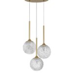 Suspensie Nova Luce Mirano, culoare auriu satinat, led G9 3x5W, cod 9160212