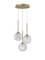 Suspensie Nova Luce Mirano, culoare auriu satinat, led G9 3x5W, cod 9160212