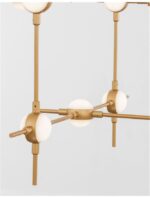 Suspensie Nova Luce Atomo, finisaj auriu satinat, 72 W, cod 9180630 - imagine 3