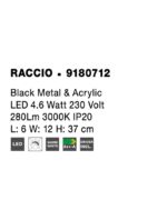 Aplica Nova Luce Raccio, culoare negru mat, led 4.6W, cod 9180712 - imagine 8
