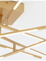 Lustra Nova Luce Raccio, culoare auriu satinat, led 48W, cod 9180713 - imagine 4