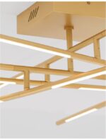 Lustra Nova Luce Raccio, culoare auriu satinat, led 48W, cod 9180713 - imagine 3