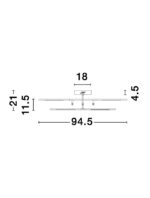Lustra Nova Luce Raccio, culoare auriu satinat, led 48W, cod 9180713 - imagine 6