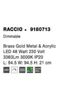 Lustra Nova Luce Raccio, culoare auriu satinat, led 48W, cod 9180713 - imagine 7