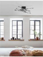 Lustra Nova Luce Raccio, finisaj negru mat, 48 W, cod 9180714 - imagine 7