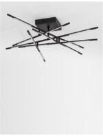 Lustra Nova Luce Raccio, finisaj negru mat, 48 W, cod 9180714 - imagine 6