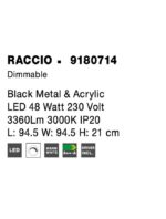 Lustra Nova Luce Raccio, finisaj negru mat, 48 W, cod 9180714 - imagine 9
