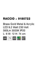 Aplica Nova Luce Raccio, culoare auriu satinat, 9.2 W cod 9180722 - imagine 9