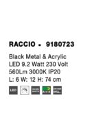 Aplica Nova Luce Raccio, finisaj negru mat, 9.2 W cod 9180723 - imagine 9