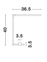 Lampa de masa Nova Luce Raccio, culoare auriu satinat, led 6.8W, cod 9180725 - imagine 8