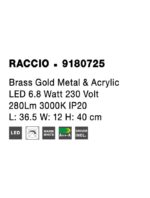 Lampa de masa Nova Luce Raccio, culoare auriu satinat, led 6.8W, cod 9180725 - imagine 7