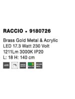 Lampadar Nova Luce Raccio, culoare auriu satinat, led 17.3W, cod 9180726 - imagine 8