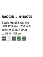 Lampadar Nova Luce Raccio, finisaj negru mat, 17.3 W, cod 9180727 - imagine 10