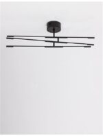 Lustra Nova Luce Raccio, finisaj negru mat, led 30W, cod 9180761 - imagine 3