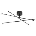 Lustra Nova Luce Raccio, finisaj negru mat, led 30W, cod 9180761