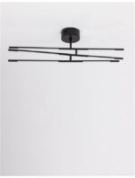 Lustra Nova Luce Raccio, finisaj negru mat, led 30W, cod 9180761 - imagine 6