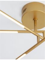 Lustra Nova Luce Raccio, culoare auriu satinat, led 30W, cod 9180762 - imagine 4