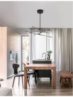 Lustra Nova Luce Raccio, finisaj negru mat, 40 W, cod 9180780 - imagine 8