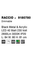Lustra Nova Luce Raccio, finisaj negru mat, 40 W, cod 9180780 - imagine 9
