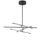 Lustra Nova Luce Raccio, finisaj negru mat, 40 W, cod 9180780