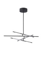 Lustra Nova Luce Raccio, finisaj negru mat, 40 W, cod 9180780