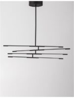 Lustra Nova Luce Raccio, finisaj negru mat, 40 W, cod 9180780 - imagine 6
