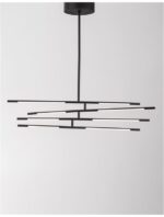 Lustra Nova Luce Raccio, finisaj negru mat, 40 W, cod 9180780 - imagine 5