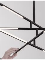 Lustra Nova Luce Raccio, finisaj negru mat, 40 W, cod 9180780 - imagine 3