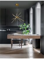 Suspensie Nova Luce Raccio, culoare auriu satinat, led 56W, cod 9180782 - imagine 2