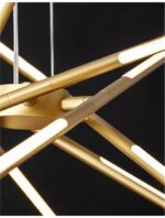 Suspensie Nova Luce Raccio, culoare auriu satinat, led 56W, cod 9180782 - imagine 3