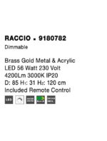 Suspensie Nova Luce Raccio, culoare auriu satinat, led 56W, cod 9180782 - imagine 11