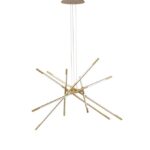 Suspensie Nova Luce Raccio, culoare auriu satinat, led 56W, cod 9180782