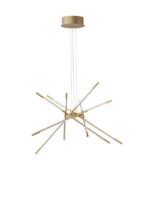 Suspensie Nova Luce Raccio, culoare auriu satinat, led 56W, cod 9180782