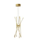 Suspensie Nova Luce Raccio, culoare auriu satinat, led 56W, cod 9180782 - imagine 9